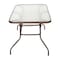 Flash Furniture Tory 31.5in. x 55in. Bronze Rectangular Tempered Glass Metal Table w/Umbrella Hole TLH-089-BZ-GG - alternate 5